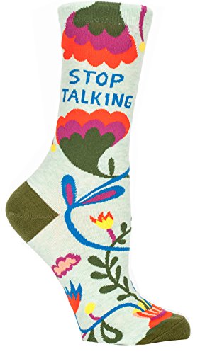 Blue Q Stop Talking Women's Crew Sock