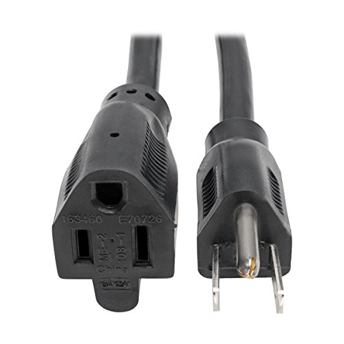Tripp Lite Power Cord Extension Cable, Heavy Duty, 14AWG, 5-15P to 5-15R, 15A, 25' (P024-025) black