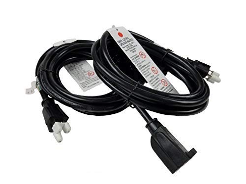 Barium Electric | 10 Ft Extension Cord 2-Pack Black 10 foot | 16 AWG | 1625 Watt | 13 Amp | 120 Volt - Electronics, Appliances, Power Tools - 3 prong, 16 gauge, w/ ground, 110-125V