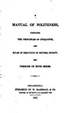 A Manual of Politeness, Comprising the Principles of Etiquette
