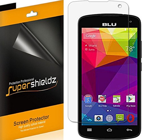 (6 Pack) Supershieldz Designed for BLU (Studio X8 HD) 5.0 inch Screen Protector, High Definition Clear Shield (PET)