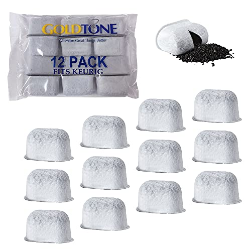 GoldTone (TM) Replacement Charcoal Water Filter Cartridges for Keurig Classic and 2.0 Coffee Maker Machines - 12 Pack
