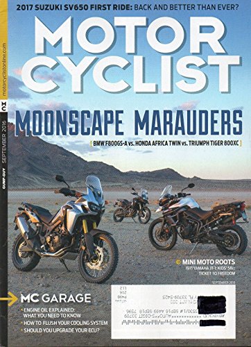 Motorcyclist 2016 Magazine BMW F800GS-A vs HONDA AFRICA TWIN vs TRIUMPH TIGER 800XC