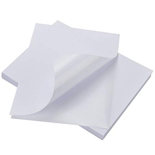 Sticker Paper, BESTEASY 8.5" x 11" Full Sheet Label Stickers for Laser Inkjet Printer, Self Adhesive Printer Paper Shipping Labels, White Matte Easy Peel Mailing Label Stickers (100 Sheets,100 Labels)