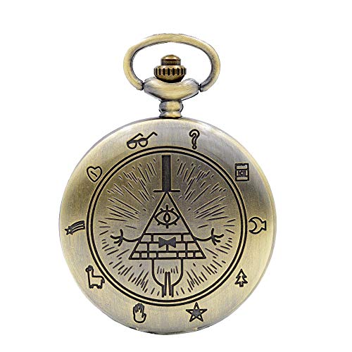 Book Cover Men's Pocket Watches Quartz with Necklace Chain Fob Pocket Chain Christmas Gift for Kids