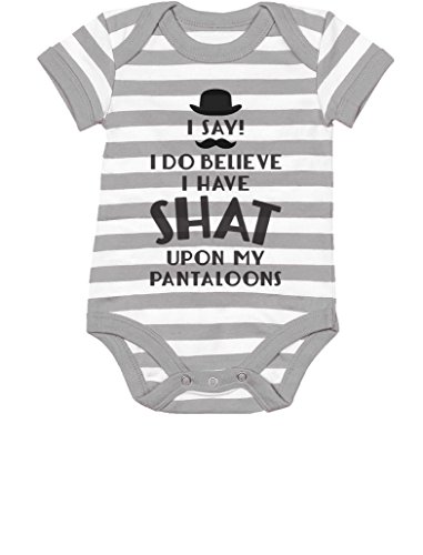 Funny Baby Outfit Newborn Girl Boy Clothes Babies Gift Infant Bodysuit 6M Gray/White