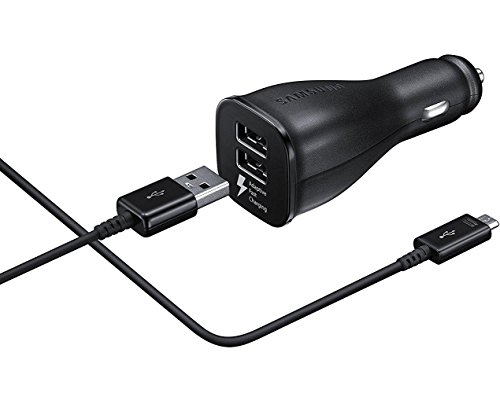 Samsung EP-LN920BBEGUS Fast Charge Dual-Port Car Charger - Retail Packaging,Black