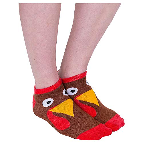 Thanksgiving Turkey Socks - Adult Size, 2 Pcs