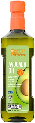 Book Cover BetterBody Foods Avocado Oil, Refined Non-GMO Cooking Oil for Paleo and Keto, 500 Milliliters