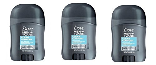 Dove Men+Care Clean Comfort Anti-Perspirant Deodorant Travel Size - 0.5 Oz (Pack of 3)
