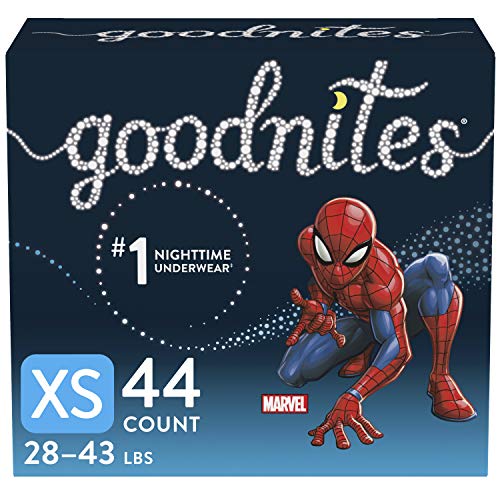 Goodnites Nighttime Bedwetting Underwear, Boys' XS (28-43 lb.), 44ct, FSA/HSA-Eligible