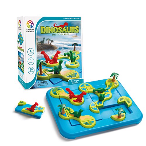 Book Cover SmartGames Dinosaurs: Mystic Islands Board Game, a Fun, STEM Focused Prehistoric Brain Game and Puzzle Game for Ages 6 and Up
