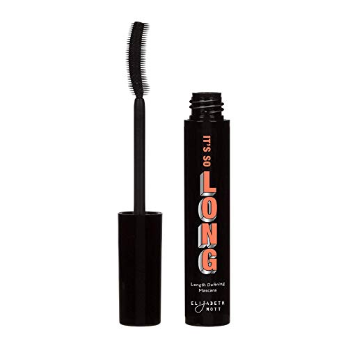 Elizabeth Mott - Black Lengthening Smudge Proof, Water-Resistant Mascara - Cruelty Free Liquid Lash Extending Tubing Mascara with C-curve Silicone Brush - Full Length No Clump, Flake - 8ml