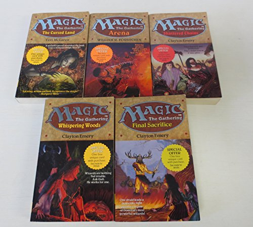 Magic The Gathering Books 1-5: Arena, Whispering Woods, Shattered Chains, Final Sacrifice, The Cursed land