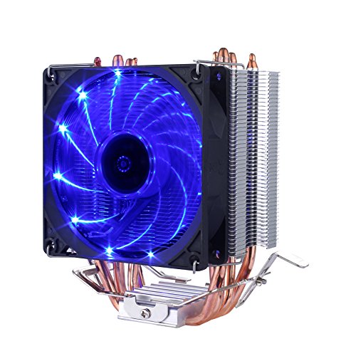 upHere CPU Air Cooler with 4 Heatpipes,Aluminum Fins,92mm PWM Fan and Blue LED for Intel/AMD CPUs (AM4 Compatible)