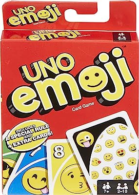 Book Cover Mattel Games UNO Emoji Card Game