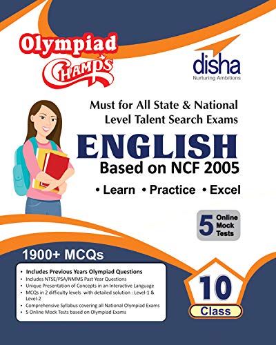 Olympiad Champs English Class 10 with 5 Mock Online Olympiad Tests