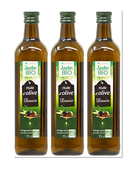 Jardin Bio - Huile d'Olive Vierge Extra Douce bio - 75 cl - Lot de 3