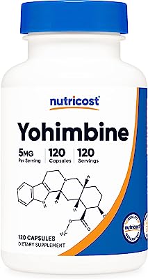 Book Cover Nutricost Yohimbine HCl 5mg, 120 Capsules Extra Strength