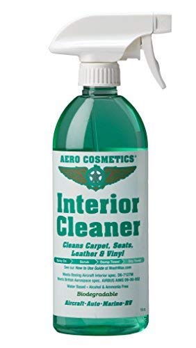 Interior Cleaner, Carpet Cleaner, Seat Cleaner, Fabric Cleaner, 16.9 Fl oz. Cleans Carpets, Seats, Leather, Upholstery and Vinyl, Aircraft Quality for your Car Boat RV Meets Boeing and Airbus Specs