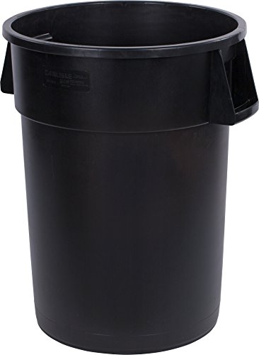 CFS 34104403 Round Waste Container, 44 gal, Black