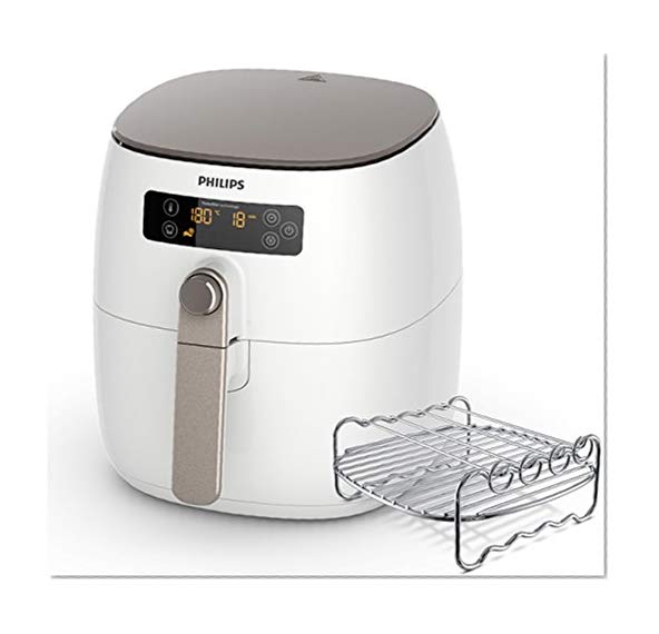 Philips HD9642/20 Airfryer Blanc + plateau - faites cuire, frire, rôtir, griller tous vos aliments