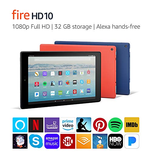 Book Cover Fire HD 10 Tablet with Alexa Hands-Free, 10.1