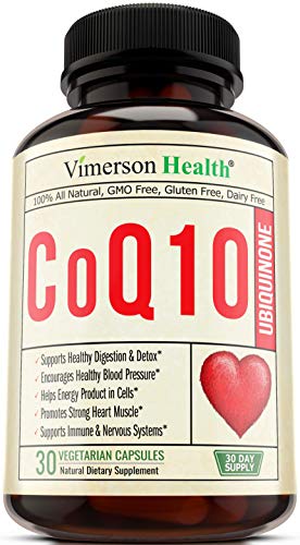 Book Cover CoQ10 Ubiquinone 200 milligrams. Cardiovascular Health. Promotes Cellular Energy, Supports Healthy Brain, Heart, Blood Pressure, Digestive and Immune Systems. Natural, Non-GMO Coenzyme Q10 Supplement