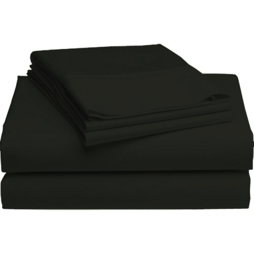 Book Cover Twin Extra Long 100% Cotton jersey Sheet Set - Soft and Comfy - By Crescent Bedding Black Twin XL