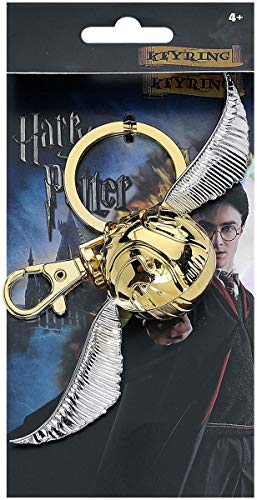 Book Cover Harry Potter Gold Snitch Pewter Key Ring