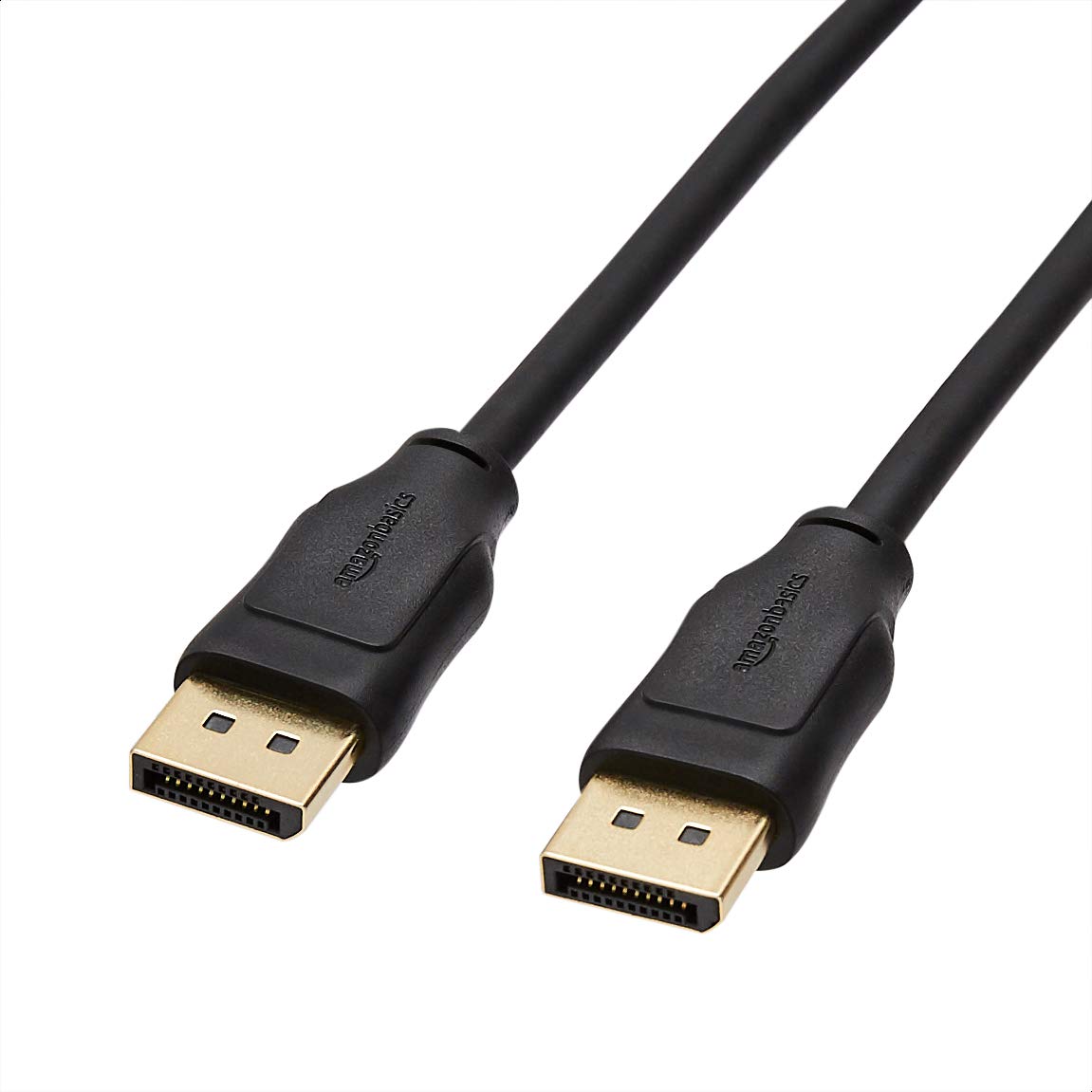 Book Cover Amazon Basics DisplayPort 1.2 Cable, 21.6Gbps High-Speed, 4K@60Hz, 2K@165Hz, Gold-Plated Plugs, 6 Foot, Black 6 Feet 1-Pack