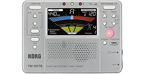 KORG TM-50TR-SL Combo Tuner Metronome with Tone Trainer - Silver