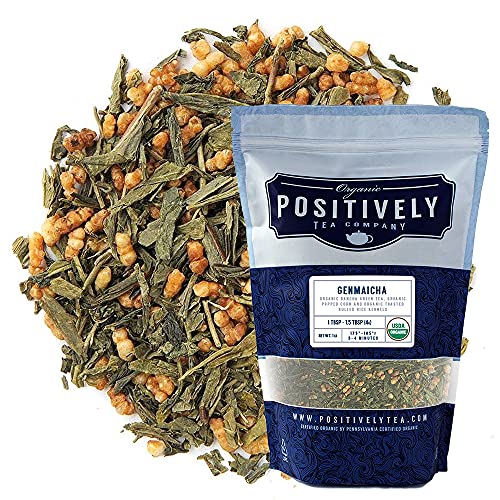 Organic Positively Tea Company, Genmaicha, Green Tea, Loose Leaf, 16 Ounce