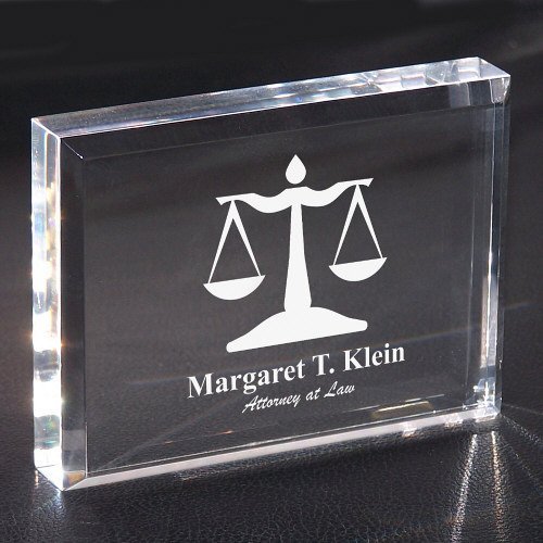 GiftsForYouNow Lawyer Personalized Keepsake Paperweight, 3" x 4", Acrylic