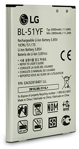 LG BL-51YF 3000mAh Standard Li-Ion Extended OEM Battery for LG G4 Phone Non Retail Package(Renewed)