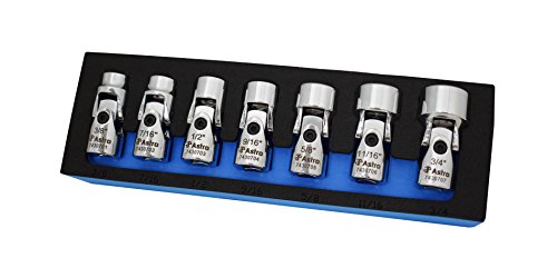 Astro Pneumatic Tool 74307 7-Piece 3/8" Drive Flex Socket Set - 6 Point - SAE