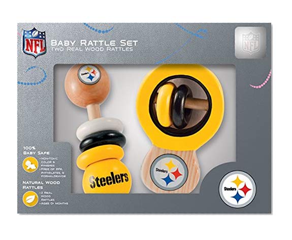 NFL Pittsburgh Steelers Baby Rattle Set - 2 Pack