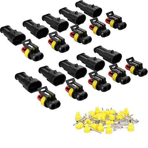 Waterproof Fil électrique Connecteur pour Moto Scooter Auto Truck Marine MA478 (2 Pin 10 Pack)