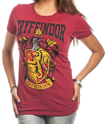 Book Cover HARRY POTTER Gryffindor Crest Bold Girl Juniors T-Shirt … (Large, Red)