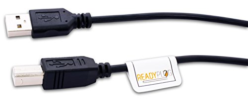 ReadyPlug USB Cable Compatible with HP OfficeJet Pro 6968 All-in-One (T0F28A) Printer (10 Feet, Black)
