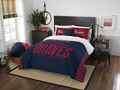 Book Cover The Northwest Company MLB Atlanta Braves Comforter and Sham Set, Full/Queen, Grand Slam