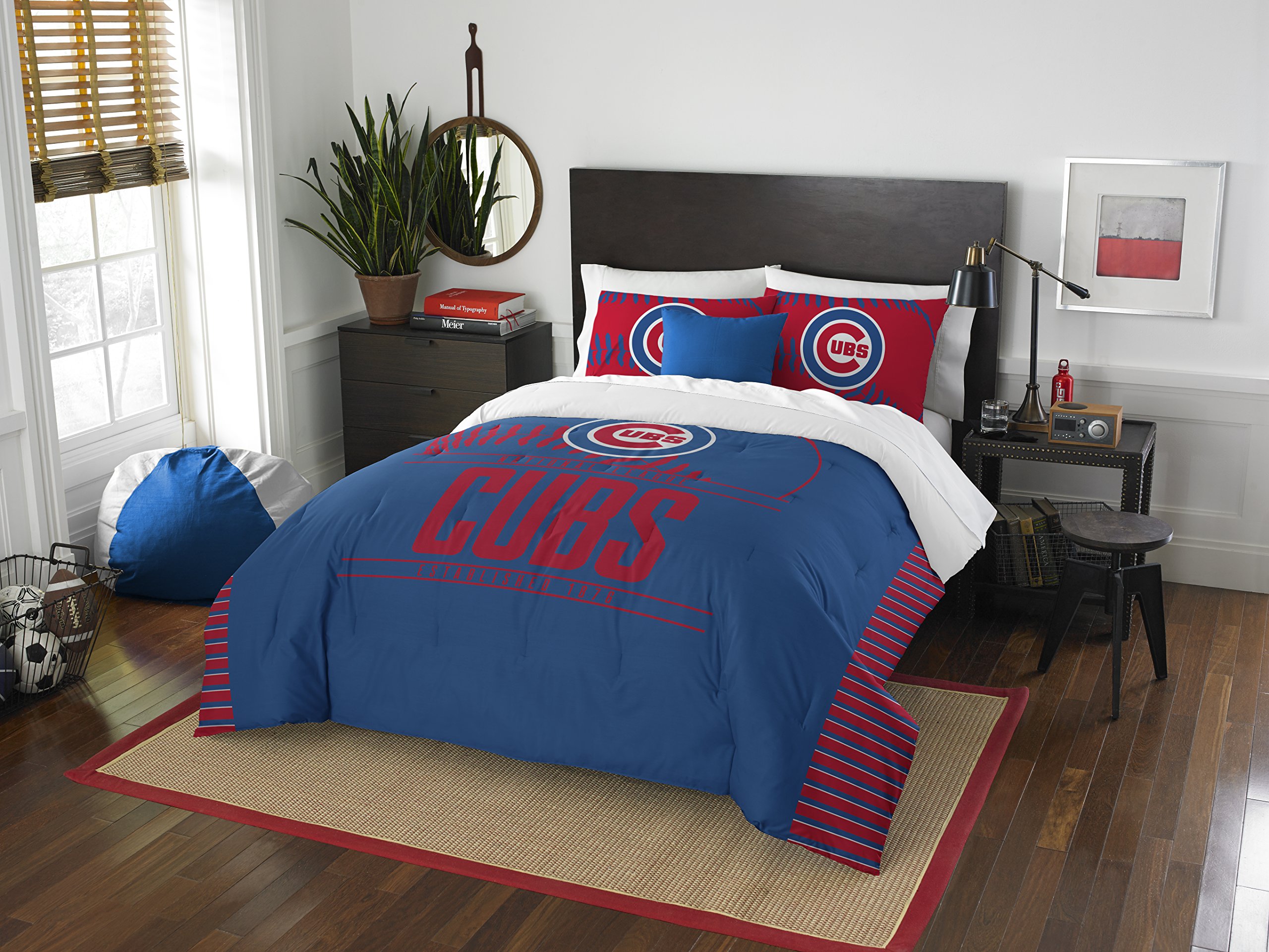 Book Cover MLB Chicago Cubs Full Comforter and Sham Set, Full/Queen