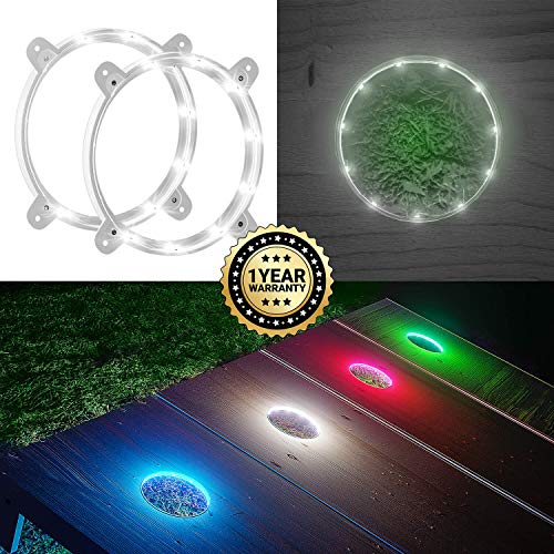 ilumin Cornhole LED Board Lights so You Can Play at Night! (Set of 2) -Choose from White or Blue- Quality Construction, 1 Year Replacement Warranty! (White)
