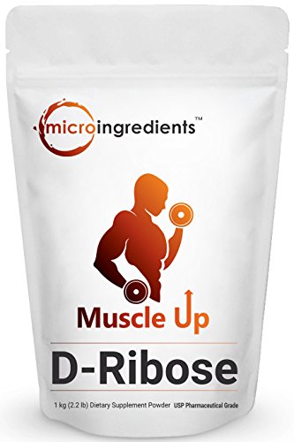 Pure D Ribose Powder, 1 KG (2.2 Pound), Powerfully Supports Energy and Muscle Endurance, Pharmaceutical Grade, No GMOs and No Gluten