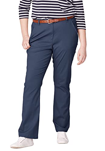 ellos Women's Plus Size Classic Stretch Chino Pants