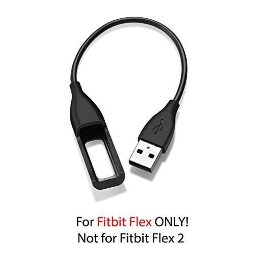 Insten Replacement USB Charging Cable Charger Cord for Fitbit Flex Fitness Tracker Wireless Activity Wristband, Black 4.5' (NOT Compatible with Flex 2 Flex2)
