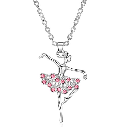 eloi Little Girl Necklace Dancer Ballet Recital Gift Ballerina Dance Necklaces Teen Girls Jewelry 16 inches