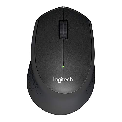 Book Cover Logitech M330 Silent Plus Wireless Mouse - Enjoy Same Click Feel with 90% Less Click Noise, 2 Year Battery Life, Ergonomic Right-hand Shape for Computers and Laptops, USB Unifying Receiver, Black