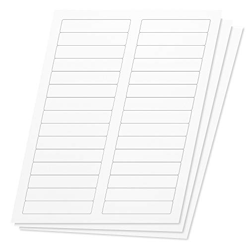 OfficeSmartLabels Rectangular 2/3 x 3-7/16 File Folder Labels for Laser & Inkjet Printers, 0.6 x 3.43 Inch, 30 per Sheet, White, 4500 Labels, 150 Sheets