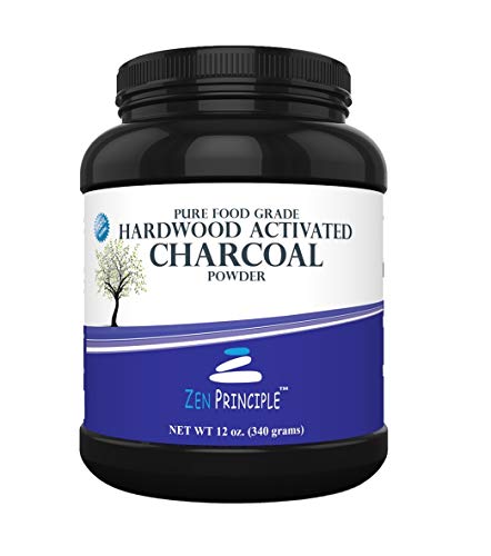 Activated Charcoal Powder only from USA Hardwood Trees. All Natural. Whitens Teeth, Rejuvenates Skin and Hair, Detoxifies, Helps with Digestion, Treats Poisoning. Free Scoop Included. 12 oz.
